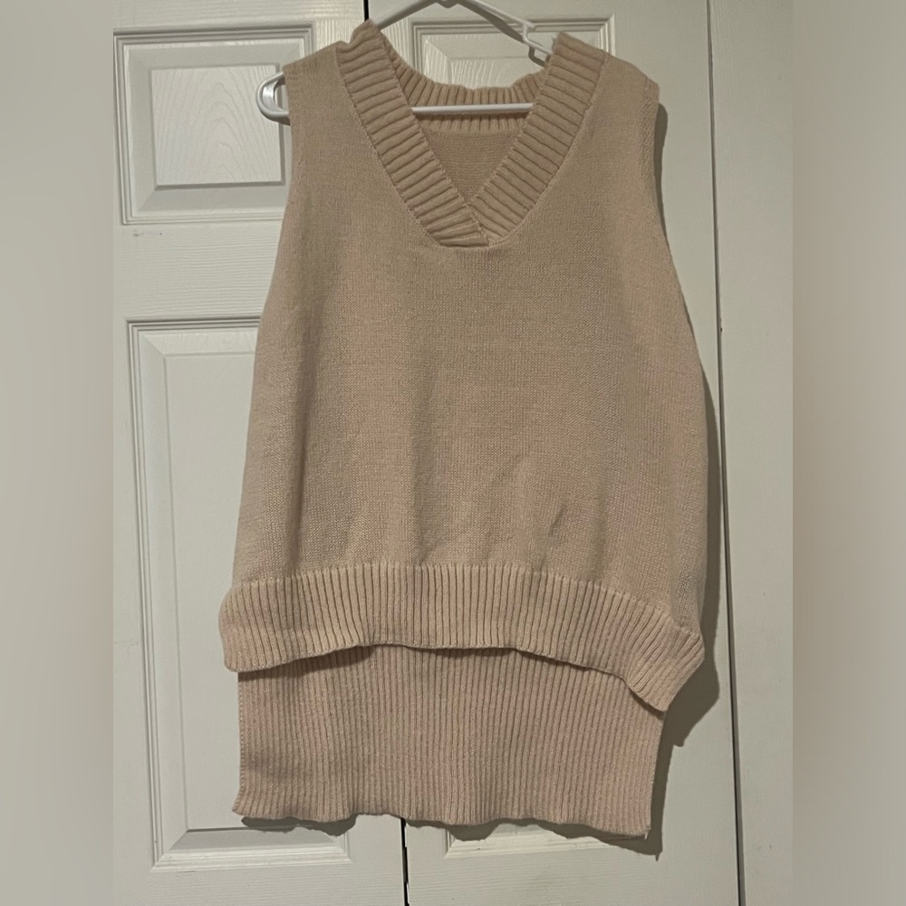 Cute school girl look sweater vest